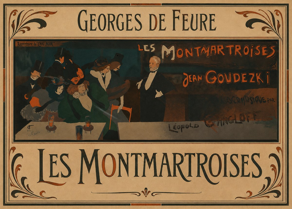 Georges de Feure Les Montmartroises No1 - Plakát