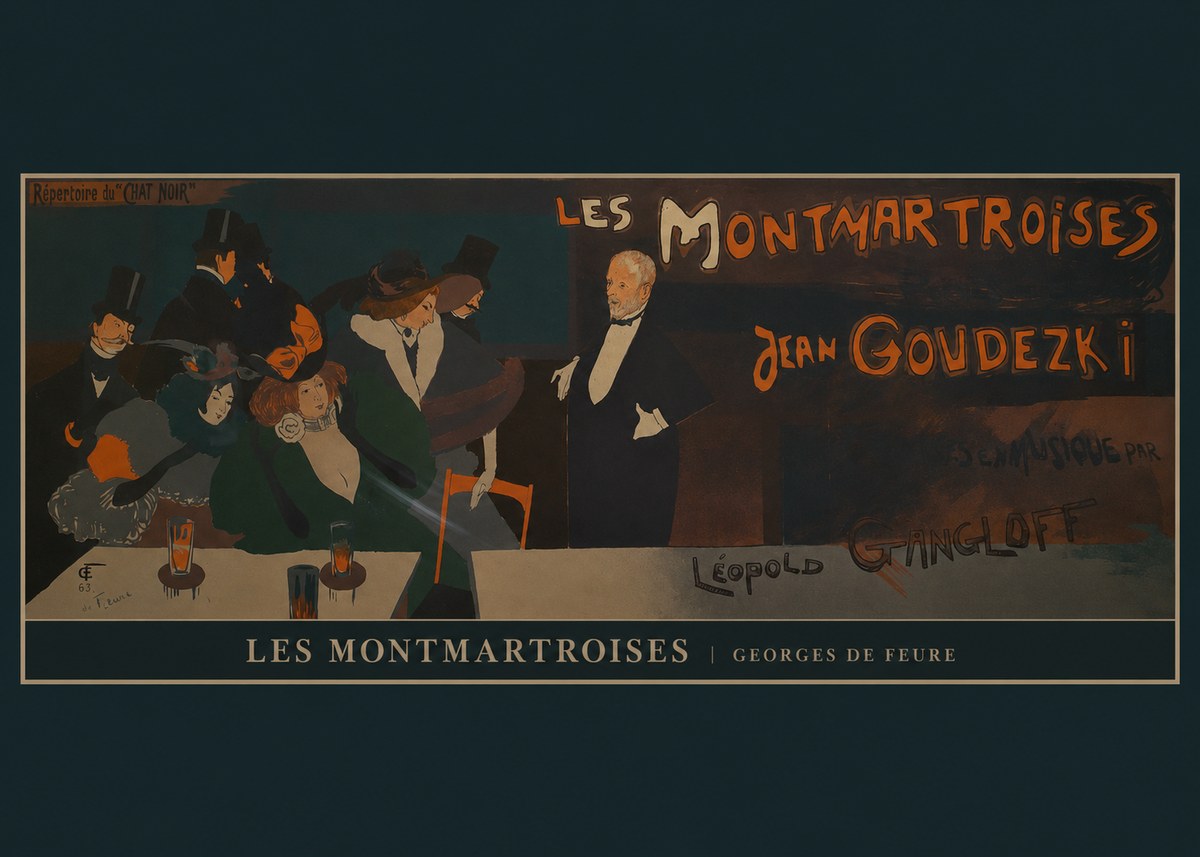 Georges de Feure Les Montmartroises No6 - Plakát