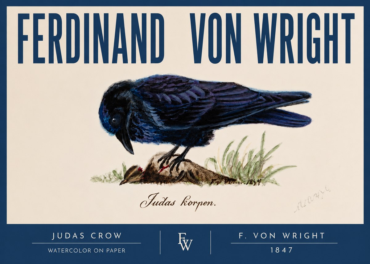 Ferdinand von Wright Judas Crow No2 - Plakát