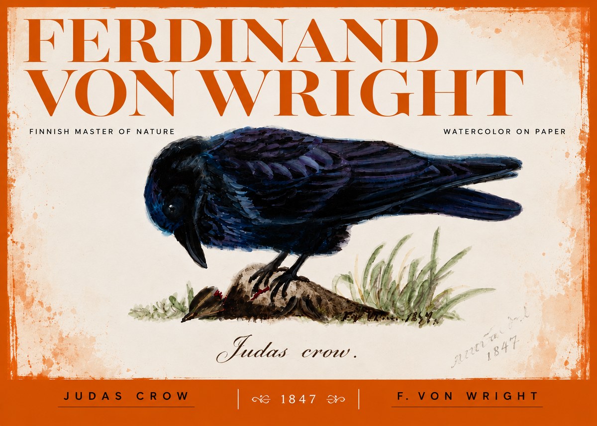 Ferdinand von Wright Judas Crow No3 - Plakát