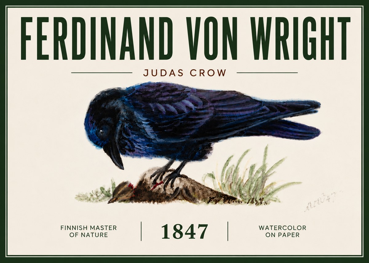 Ferdinand von Wright Judas Crow No4 - Plakát