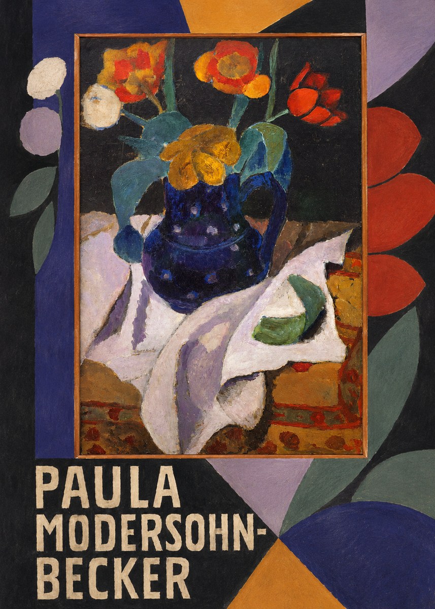 Paula Modersohn-Becker Still Life with Blue Jug and Flowers No5 - Plakát