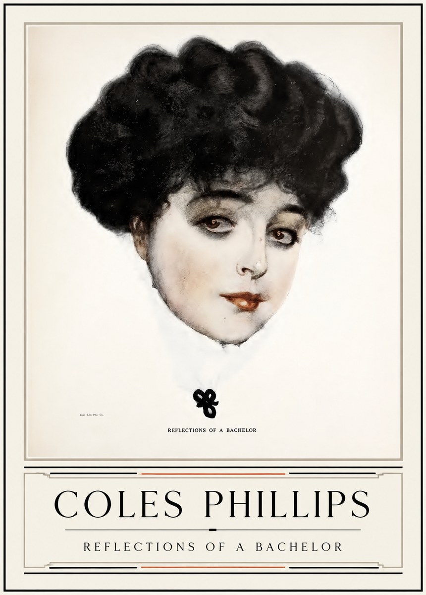 Coles Phillips Reflections of a Bachelor No3 - Plakát