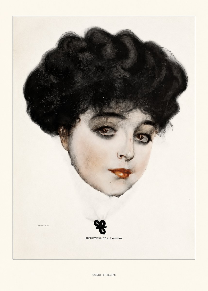 Coles Phillips Reflections of a Bachelor No5 - Plakát