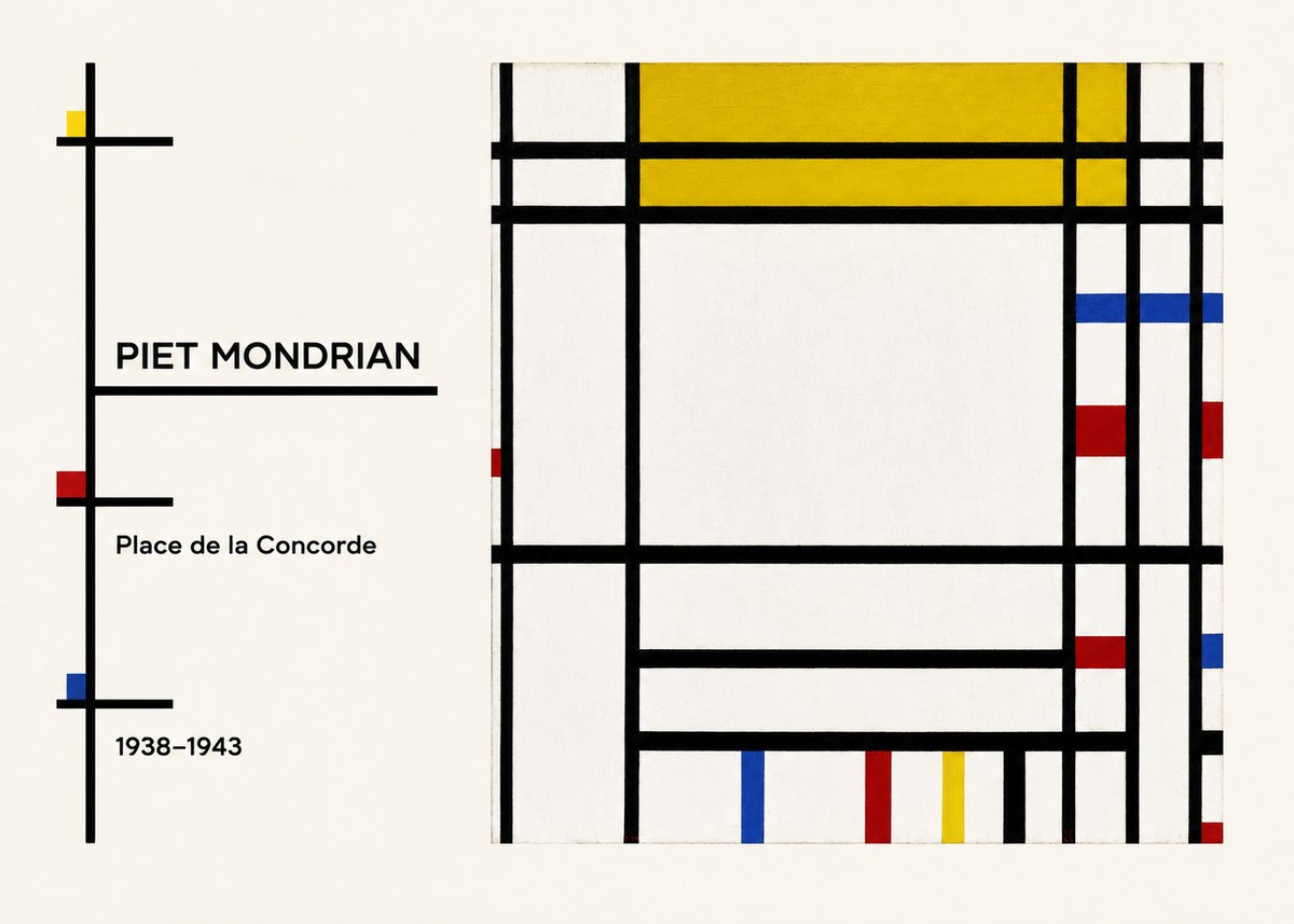 Piet Mondrian Place De La Concorde No6 - Plakát