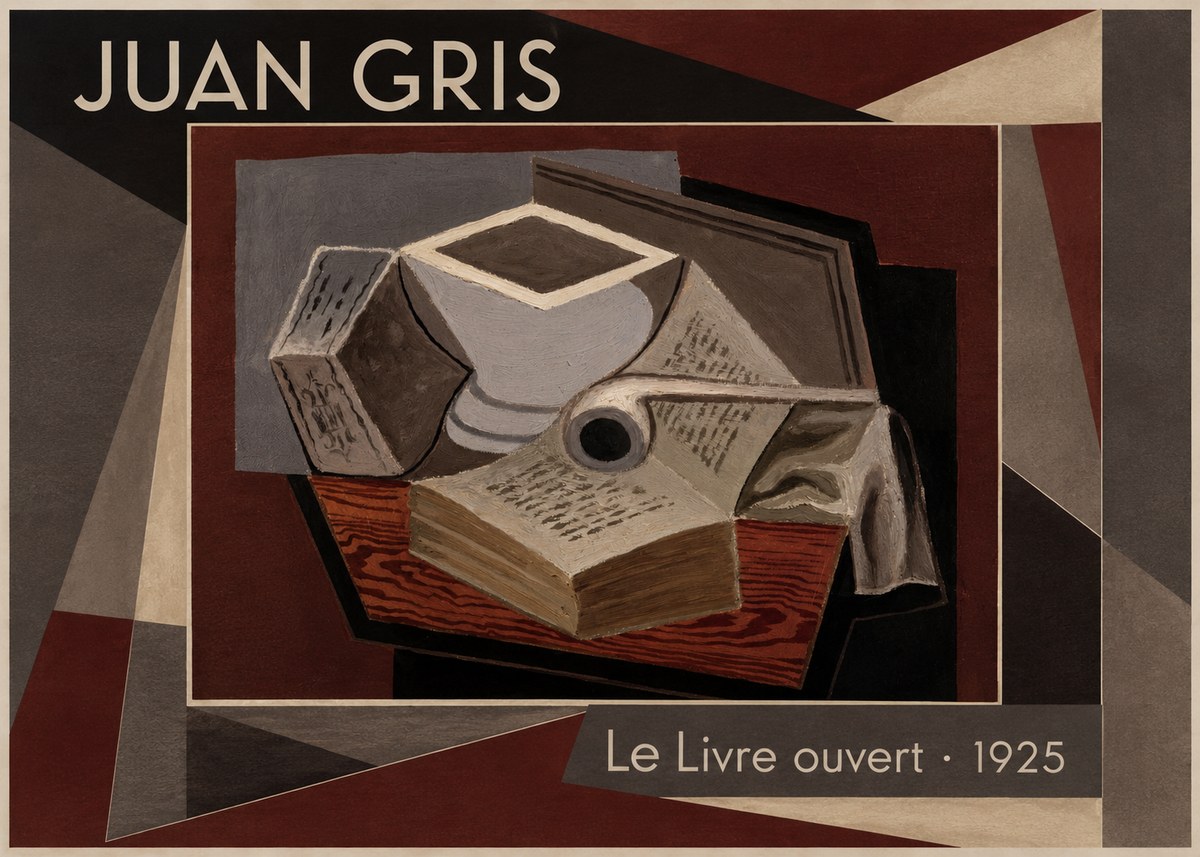 Juan Gris Le Livre Ouvert No3 - Plakát