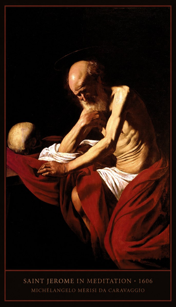 Michelangelo Merisi da Caravaggio Saint Jerome in Meditation I No4 - Plakát