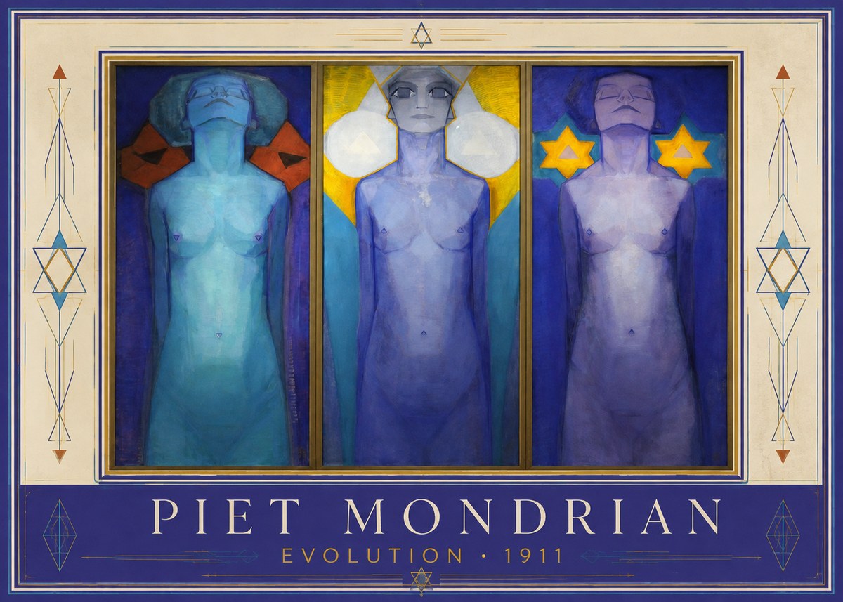 Piet Mondrian Evolution I No1 - Plakát