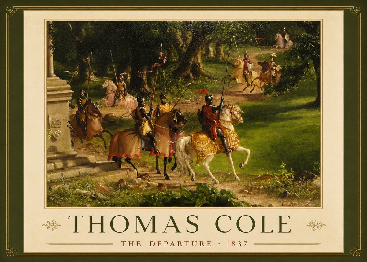 Thomas Cole The Departure III No1 - Plakát