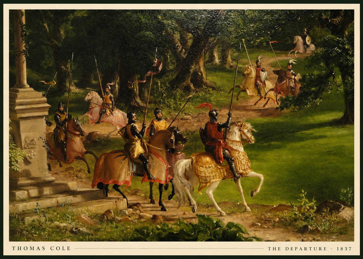 Thomas Cole The Departure III No5 - Plakát