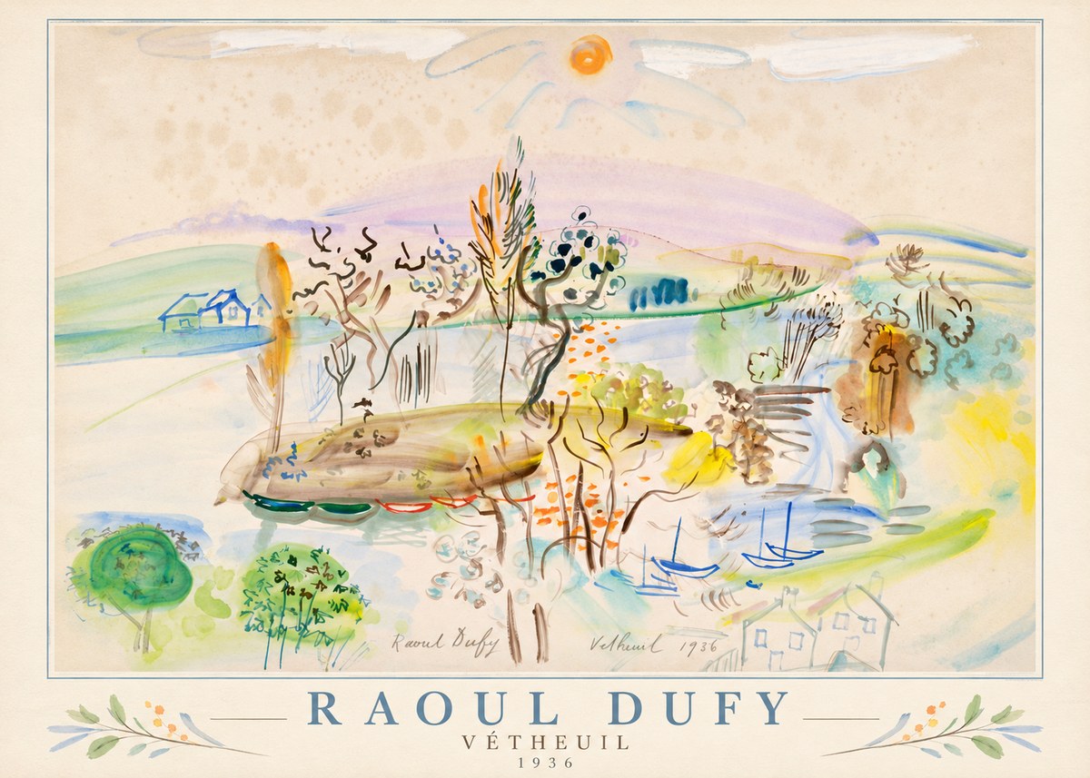 Raoul Dufy Vétheuil No1 - Plakát