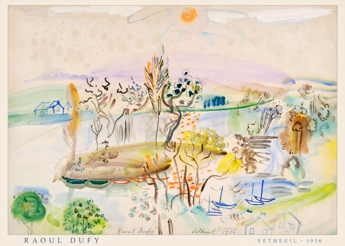 Raoul Dufy Vétheuil No4 - Plakát
