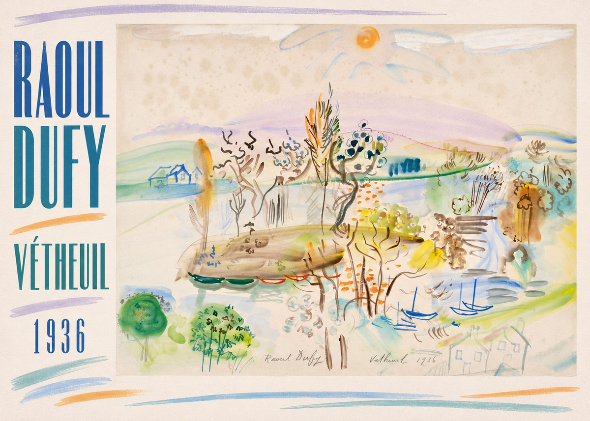 Raoul Dufy Vétheuil No5 - Plakát