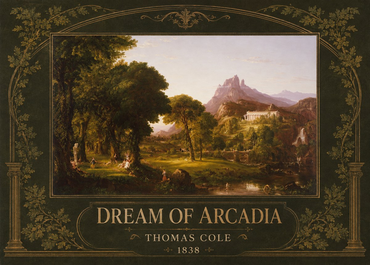 Thomas Cole The Dream of Arcadia No3 - Plakát