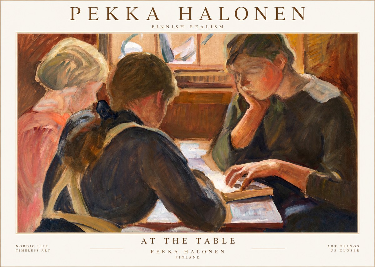 Pekka Halonen At the Table No1 - Plakát