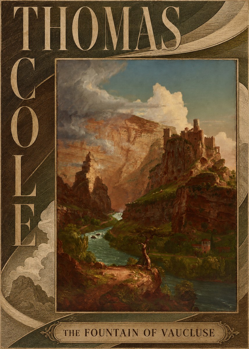 Thomas Cole The Fountain of Vaucluse II No5 - Plakát