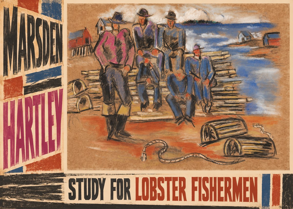Marsden Hartley Study for 'Lobster Fishermen' No5 - Plakát