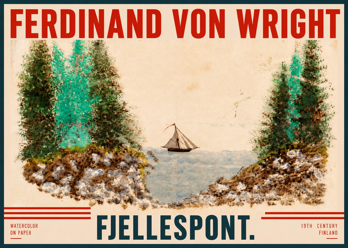 Ferdinand von Wright Fjellespont. No2 - Plakát