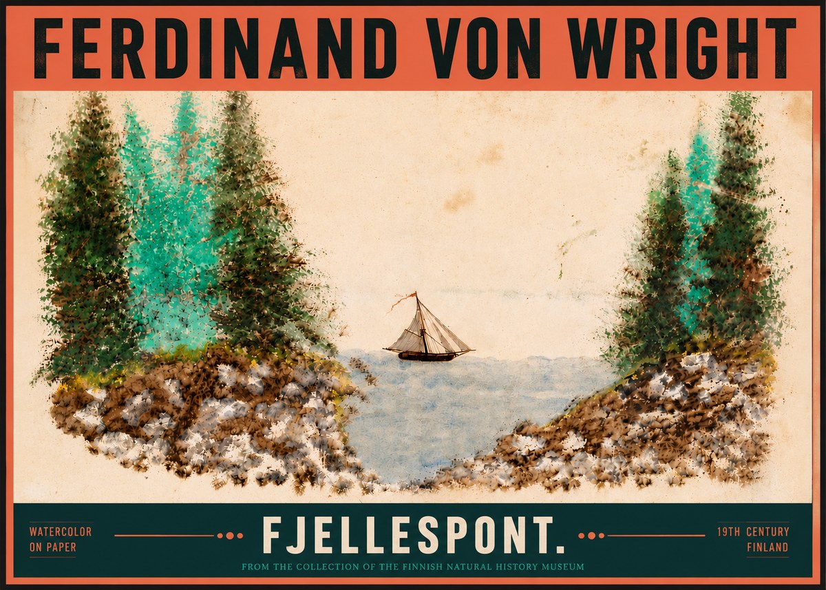 Ferdinand von Wright Fjellespont. No5 - Plakát