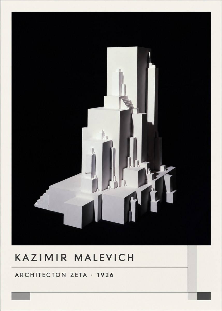 Kazimir Malevich Architecton Zeta No1 - Plakát
