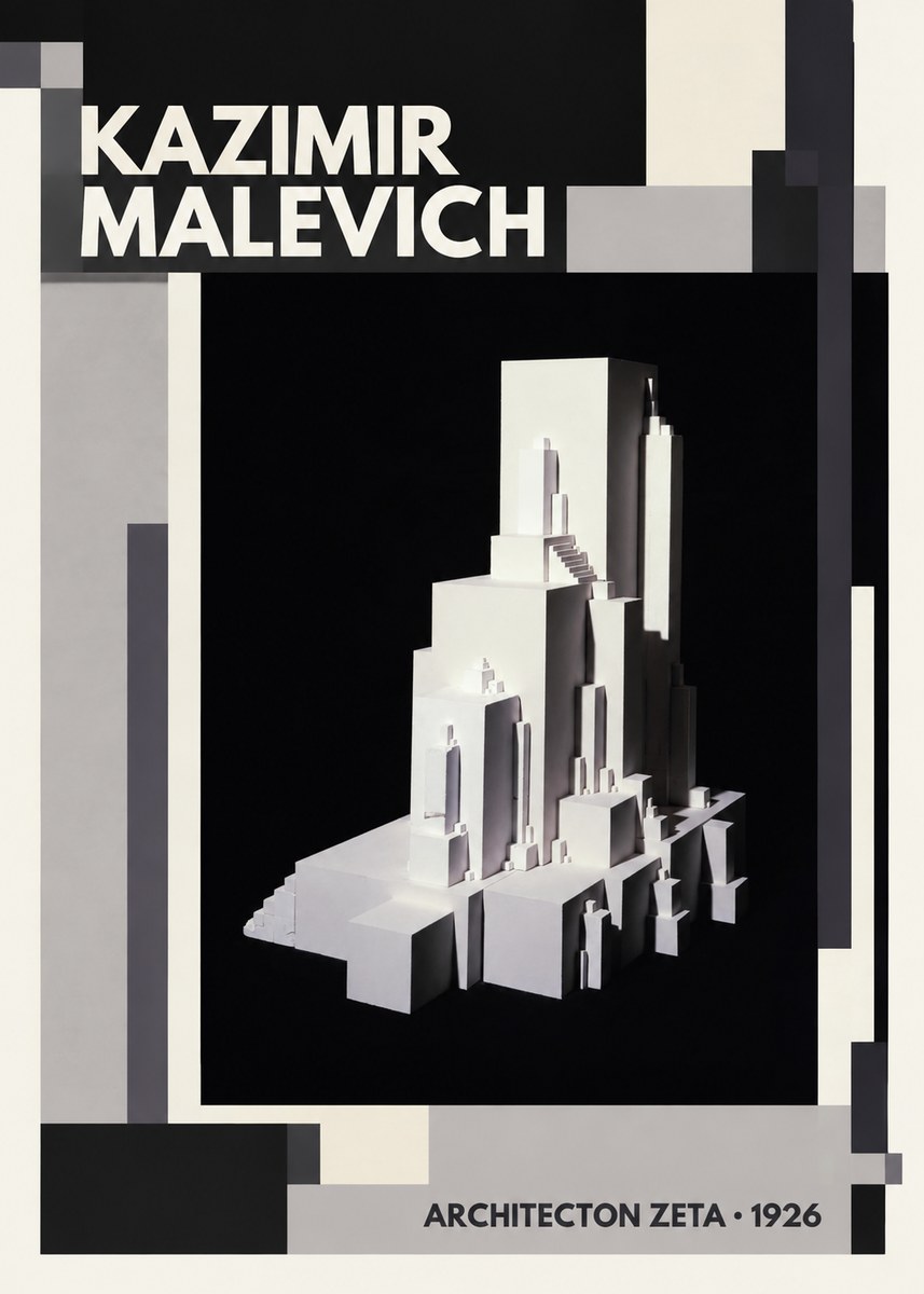 Kazimir Malevich Architecton Zeta No2 - Plakát