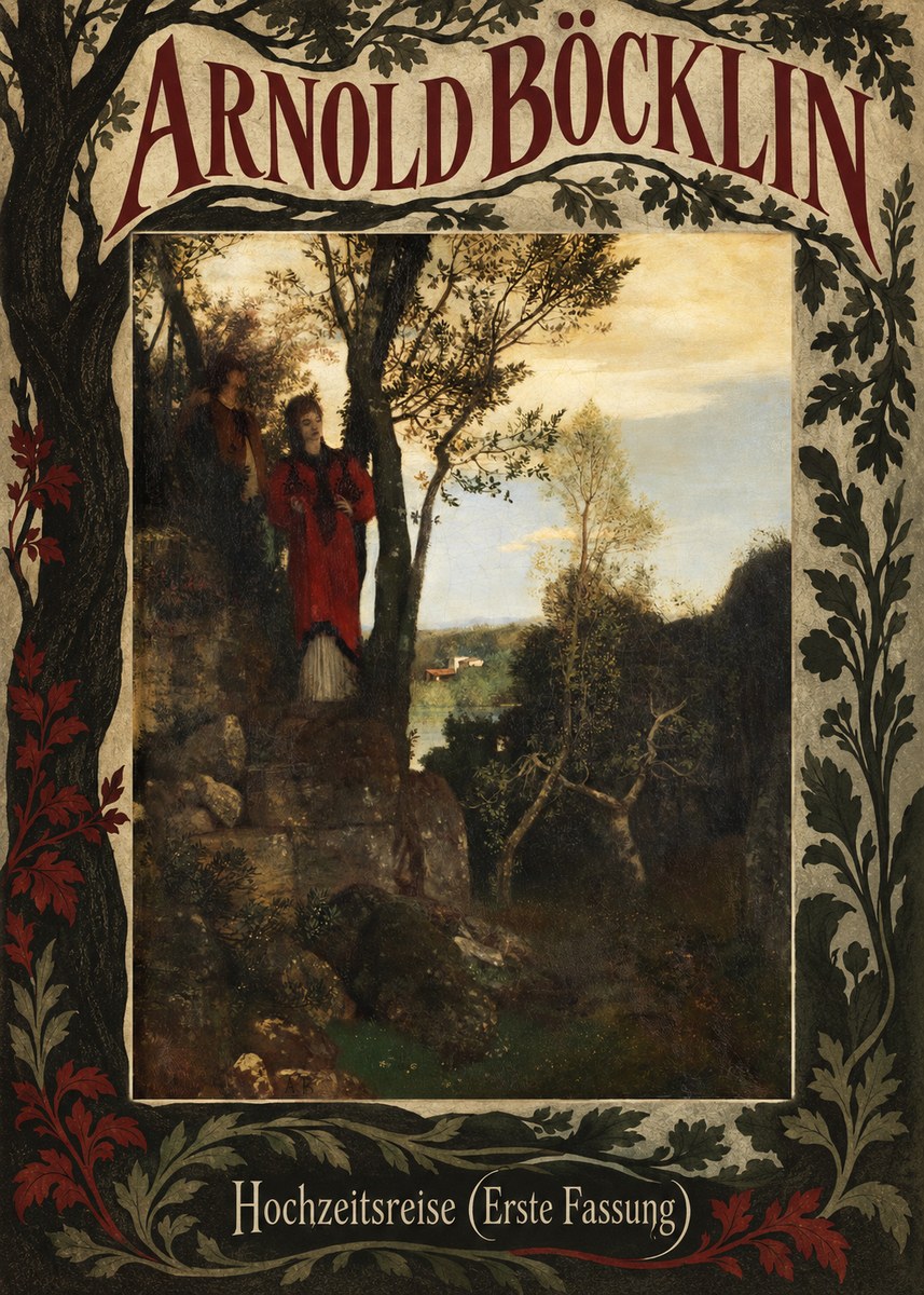 Arnold Böcklin Hochzeitsreise (Erste Fassung) No5 - Plakát