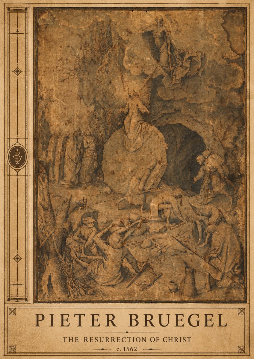 Pieter Bruegel The Resurrection of Christ No2 - Plakát