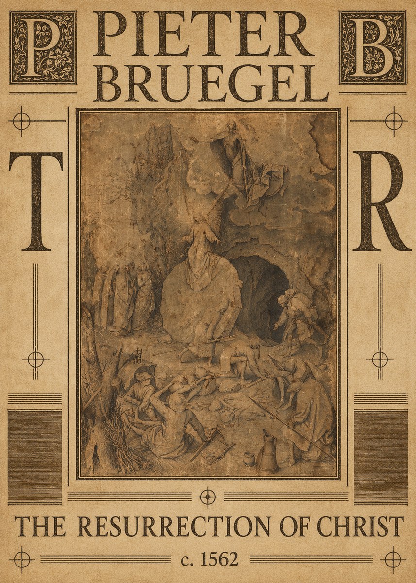Pieter Bruegel The Resurrection of Christ No6 - Plakát