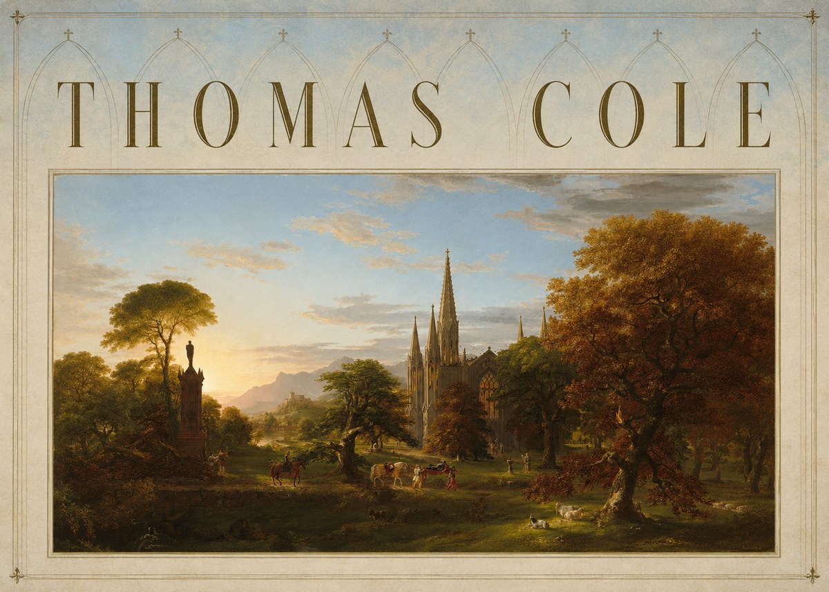 Thomas Cole The Architect's Dream No6 - Plakát