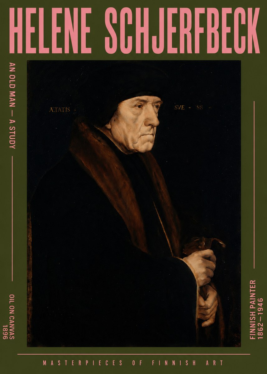 Helene Schjerfbeck An Old Man – a Study No5 - Plakát