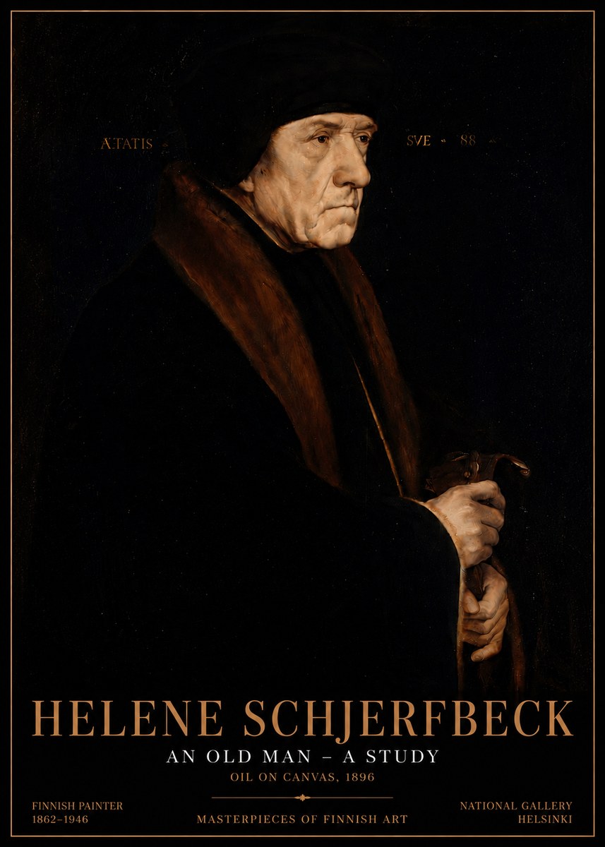 Helene Schjerfbeck An Old Man – a Study No6 - Plakát