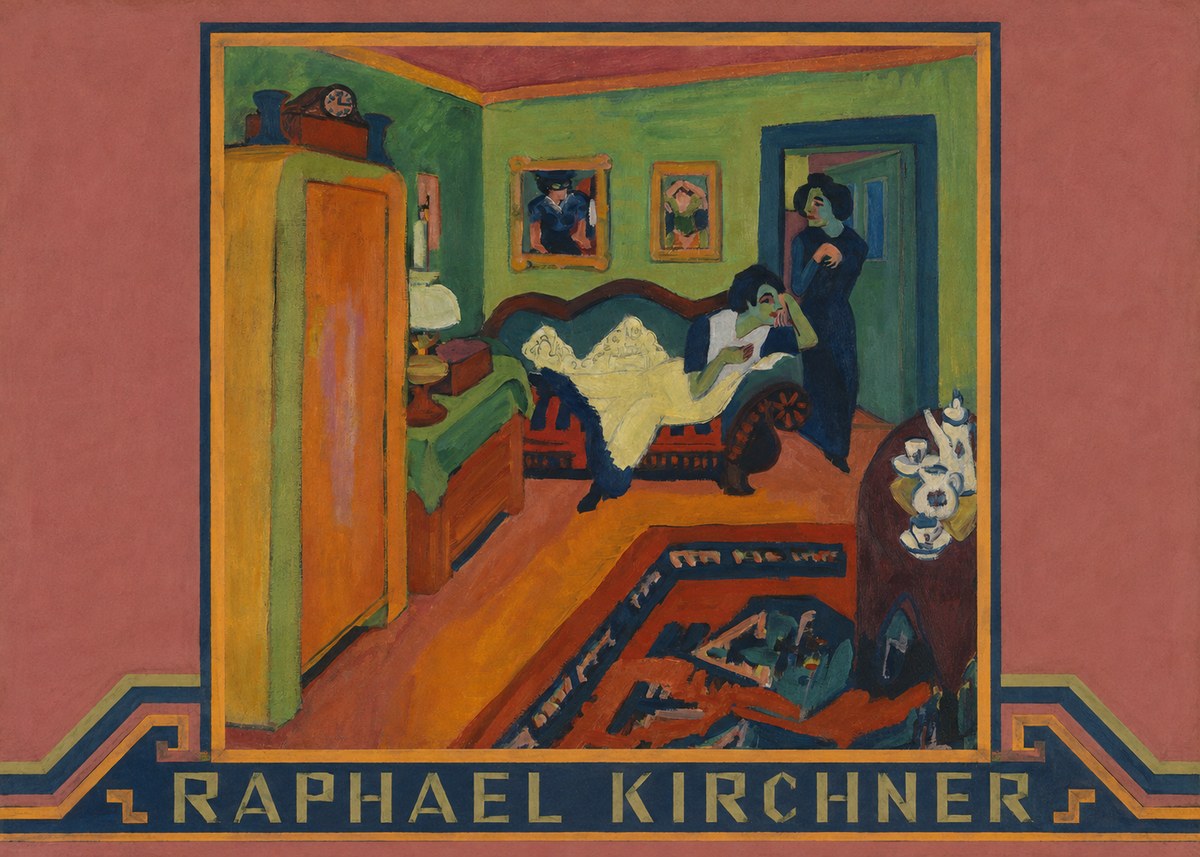 Raphael Kirchner Interior with Two Women No4 - Plakát