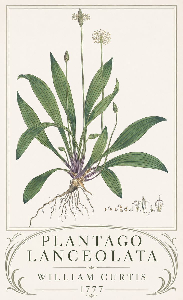 William Curtis Plantago Lanceolata IV No3 - Plakát