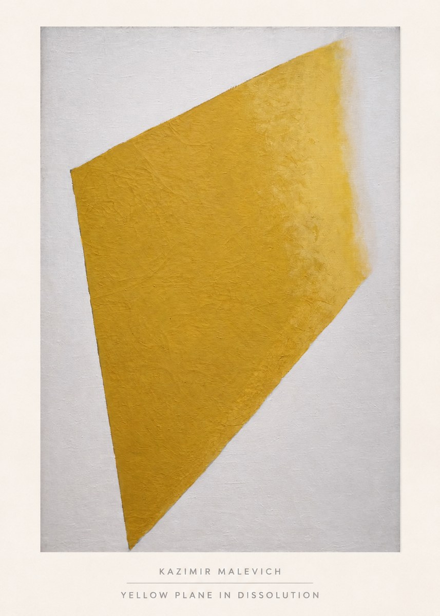 Kazimir Malevich Yellow Plane in Dissolution No4 - Plakát