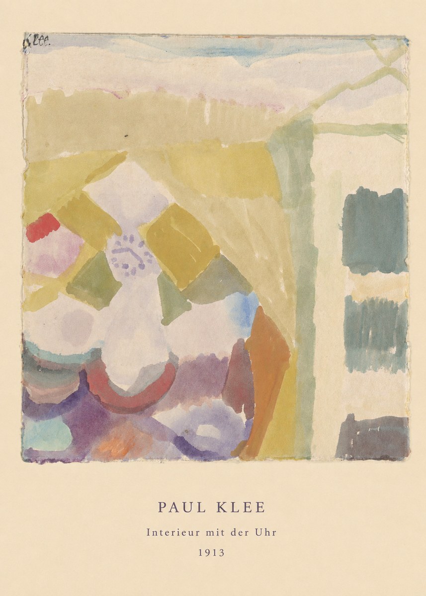 Paul Klee Interieur Mit Der Uhr II No6 - Plakát
