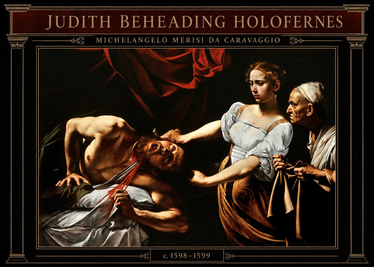 Michelangelo Merisi da Caravaggio Judith Beheading Holofernes IV No3 - Plakát