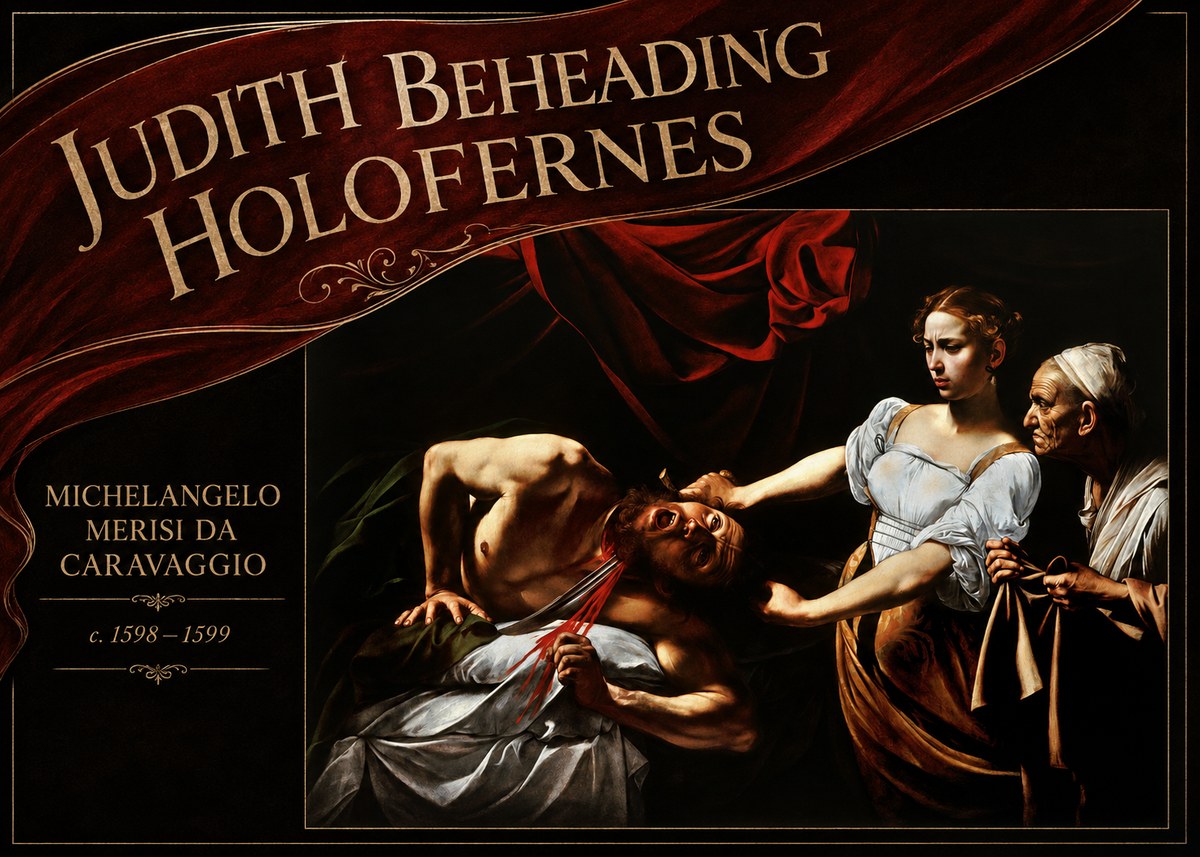 Michelangelo Merisi da Caravaggio Judith Beheading Holofernes IV No5 - Plakát