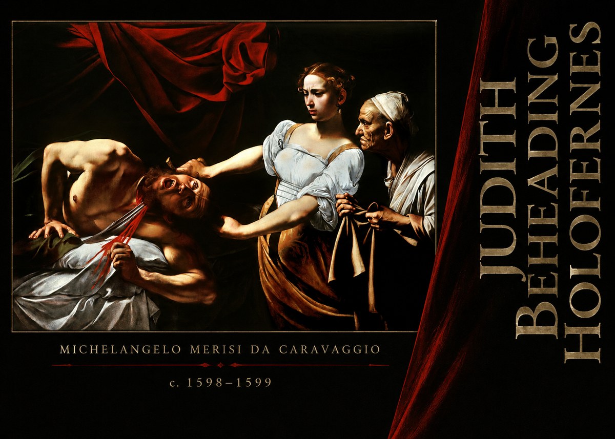 Michelangelo Merisi da Caravaggio Judith Beheading Holofernes IV No6 - Plakát