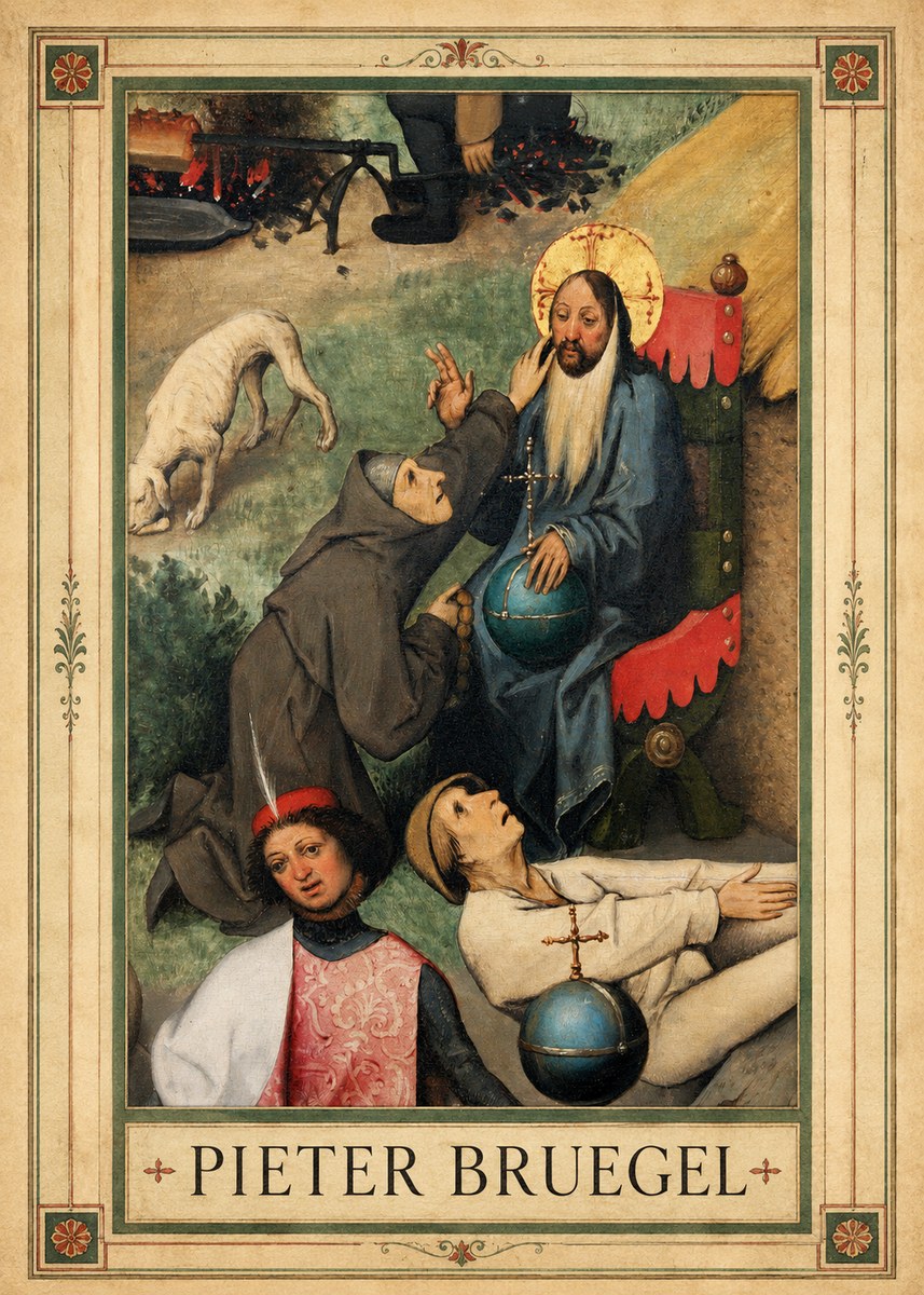 Pieter Bruegel The Adoration of the Magi - Detail No1 - Plakát