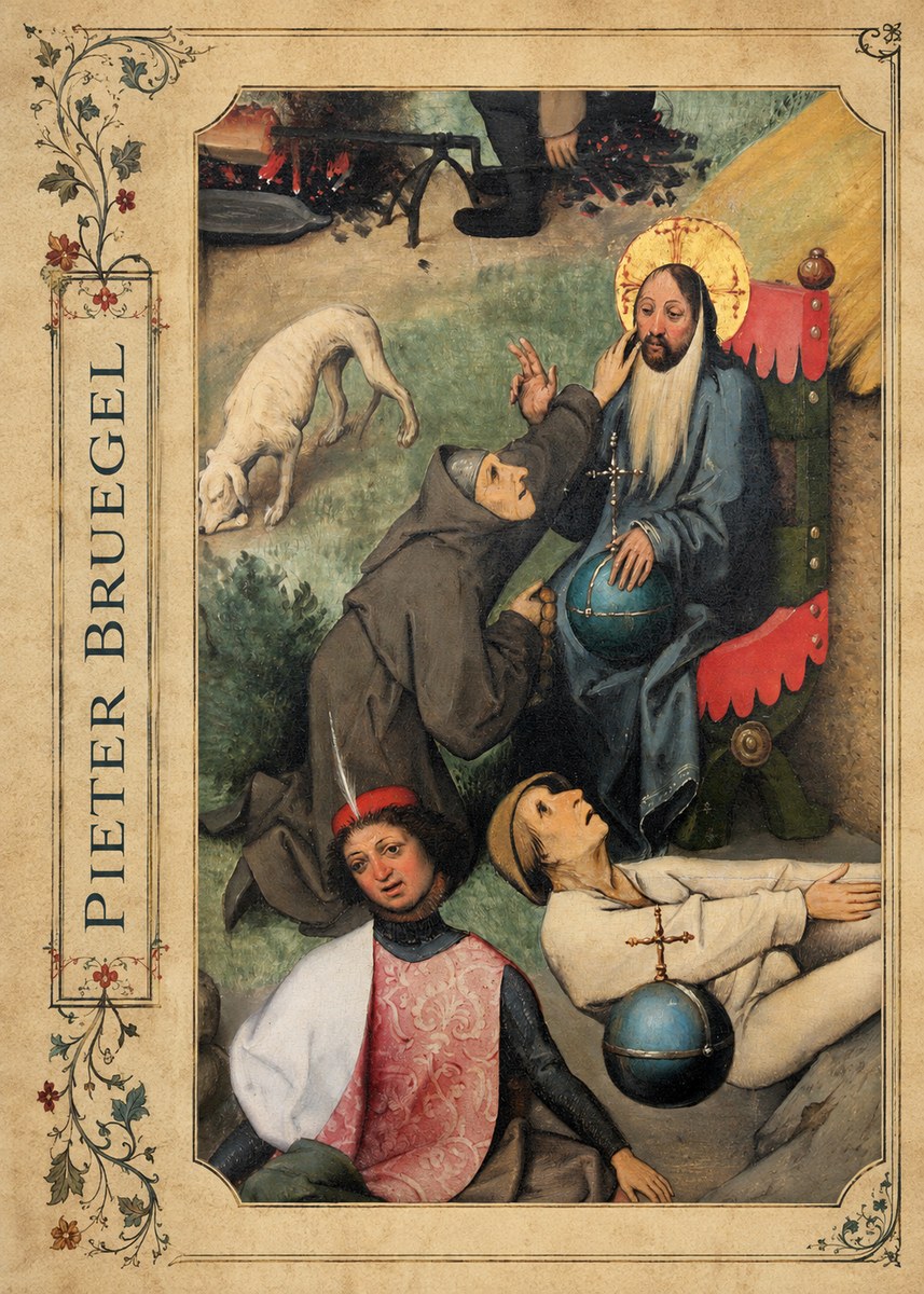 Pieter Bruegel The Adoration of the Magi - Detail No4 - Plakát