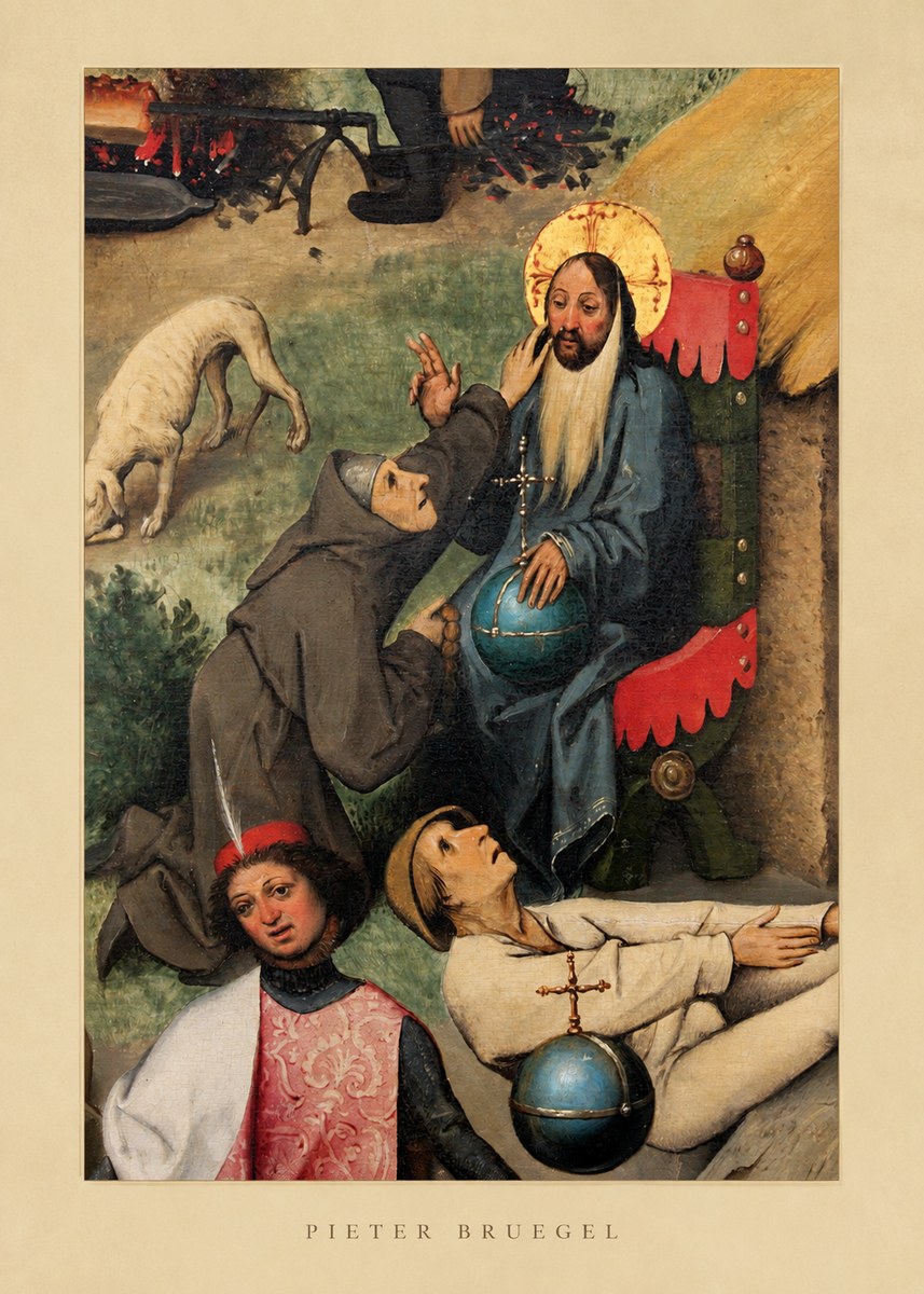 Pieter Bruegel The Adoration of the Magi - Detail No5 - Plakát