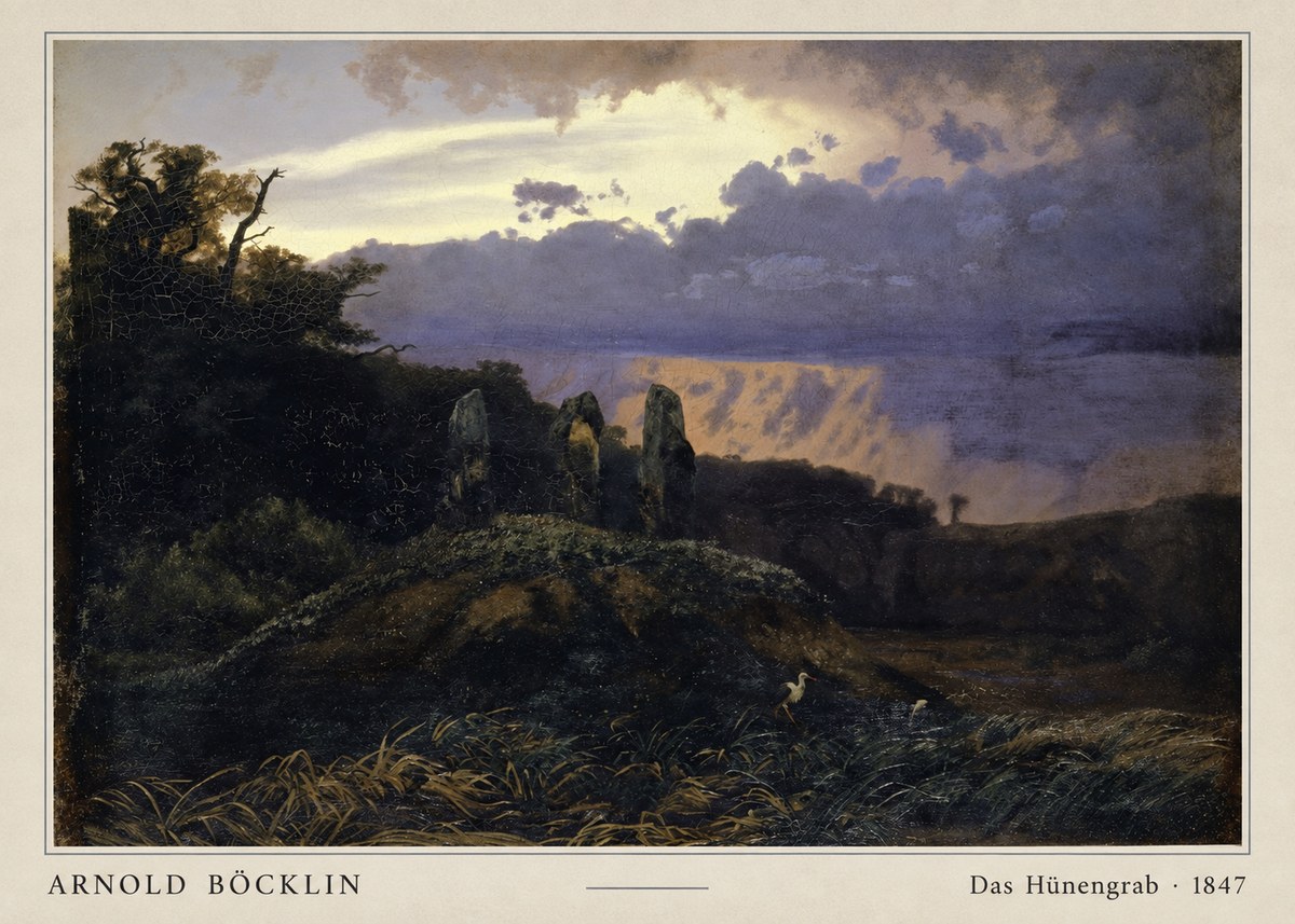 Arnold Böcklin Das Hünengrab No4 - Plakát