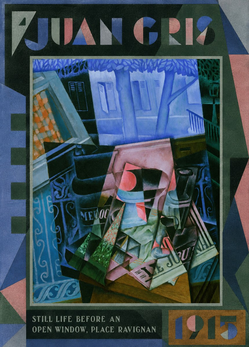 Juan Gris Still Life Before an Open Window, Place Ravignan No1 - Plakát