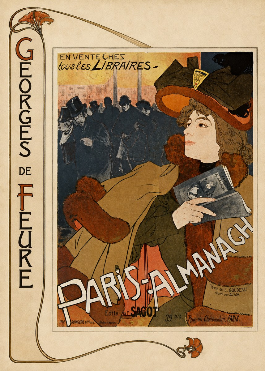 Georges de Feure Paris-almanach II No2 - Plakát