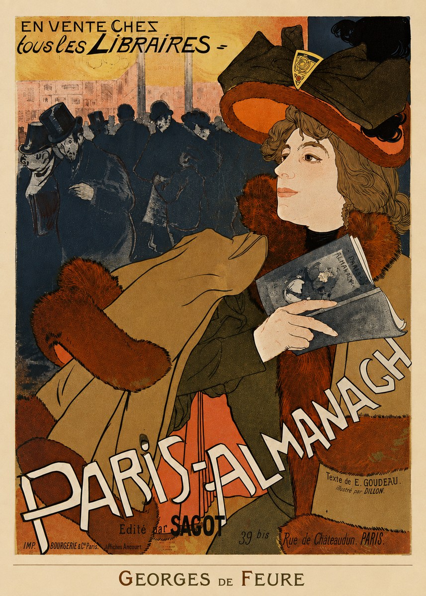 Georges de Feure Paris-almanach II No4 - Plakát