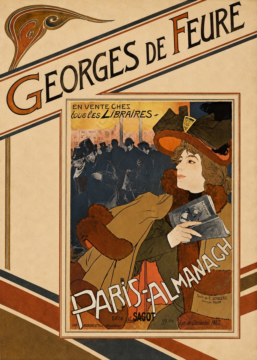 Georges de Feure Paris-almanach II No5 - Plakát