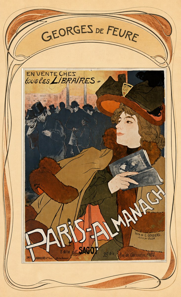 Georges de Feure Paris-almanach II No6 - Plakát
