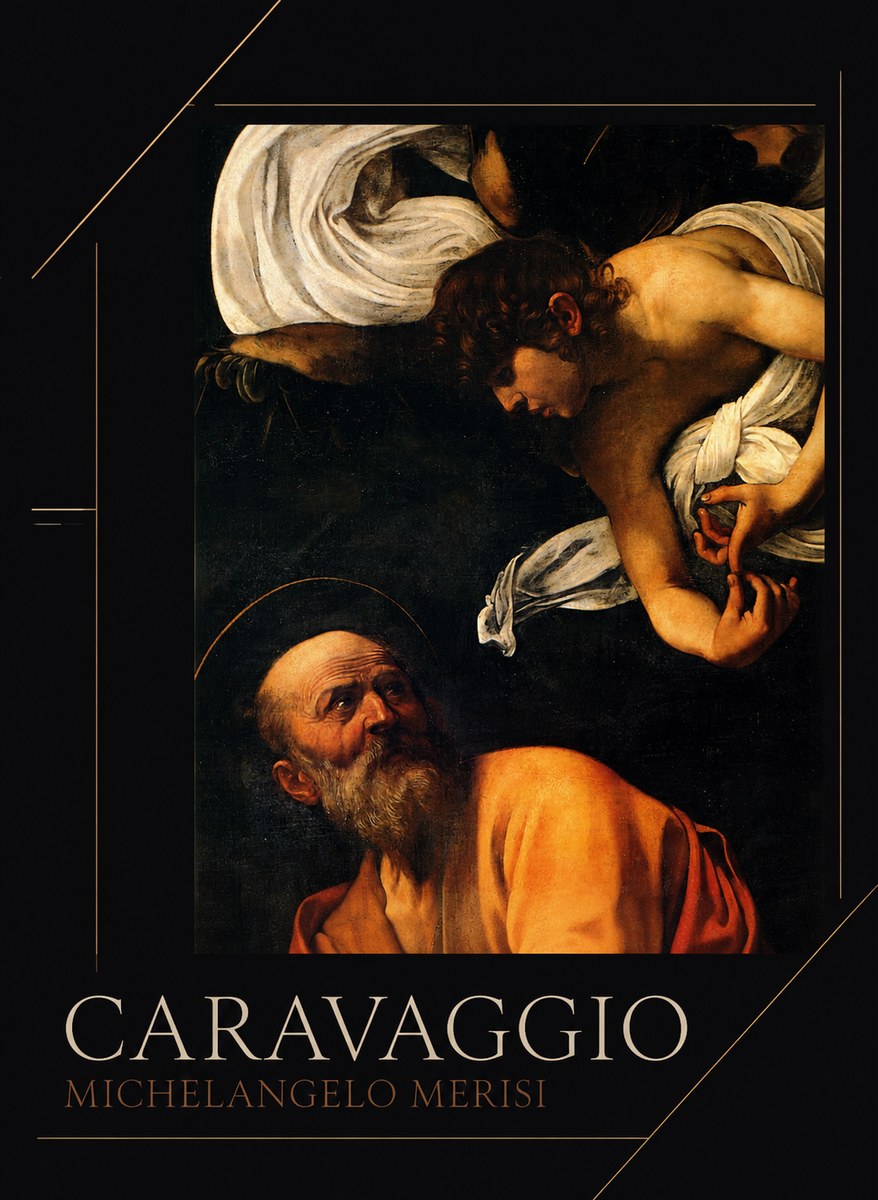 Michelangelo Merisi da Caravaggio The Inspiration of Saint Matthew I No2 - Plakát