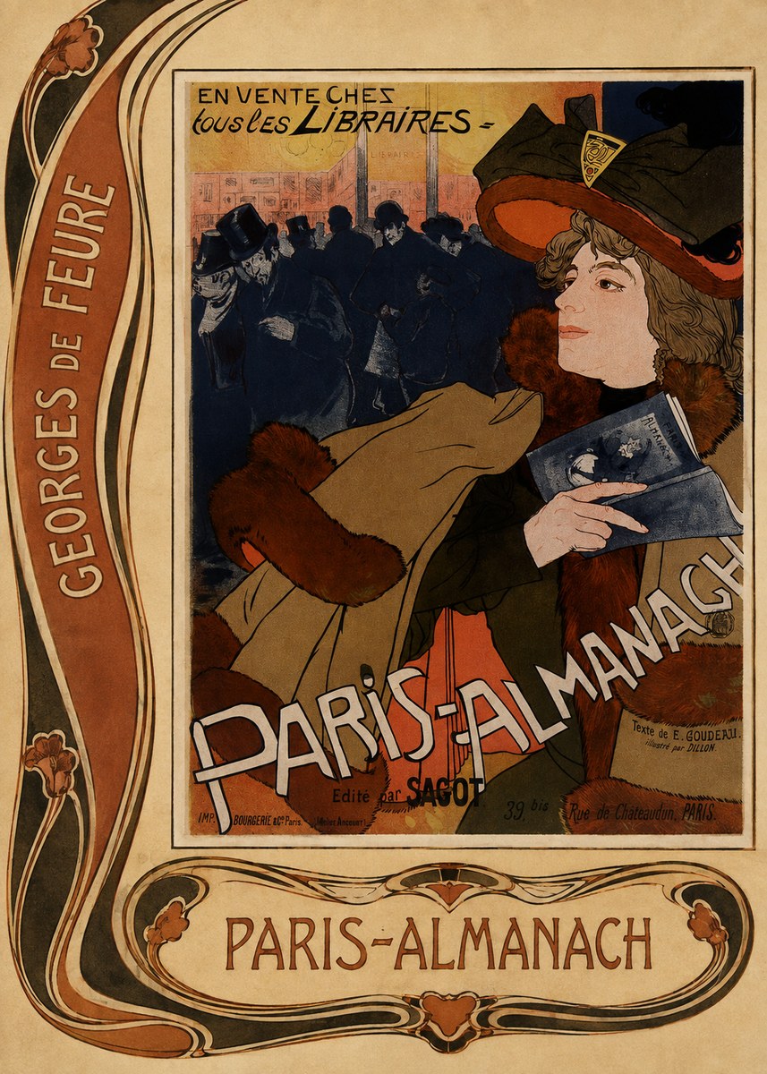 Georges de Feure Paris-almanach III No2 - Plakát