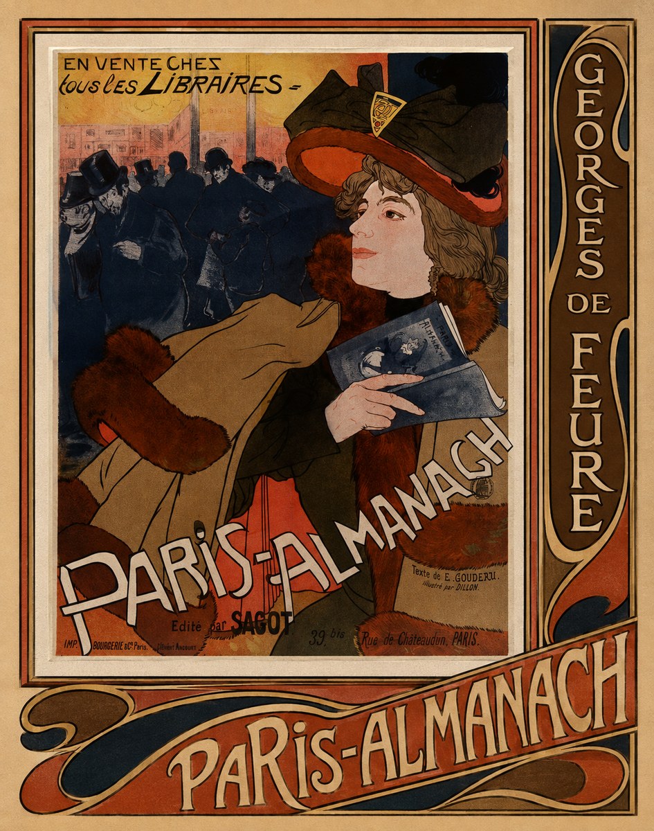 Georges de Feure Paris-almanach III No3 - Plakát